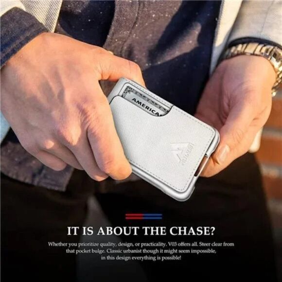 Mens Wallet Tactical Bifold Wallets for Men Metal RFID Blocking Aluminum - Picture 5 of 6